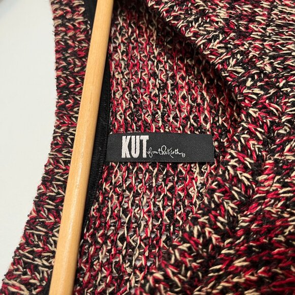 Kut from the Kloth. Knit Sweater. Red, Yellow and Black. Fits M. - Picture 6 of 8
